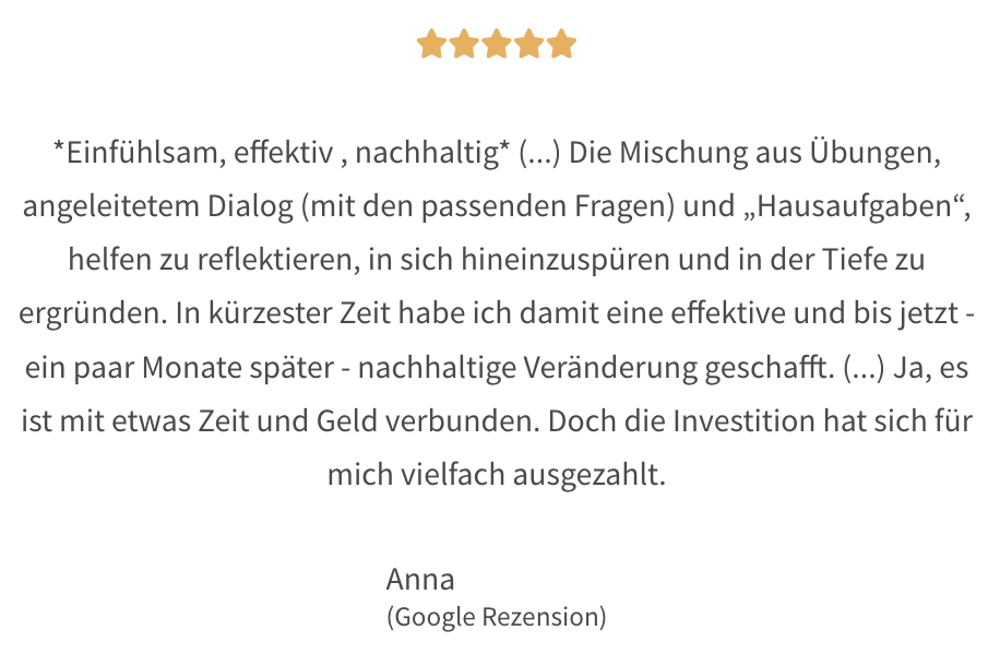 5-Sterne Bewertung-Anna